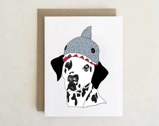 Dalmatian Sweater Card + envelopes|6 Cards per Pack| Dog Card| Dog Illustration Folding Cards