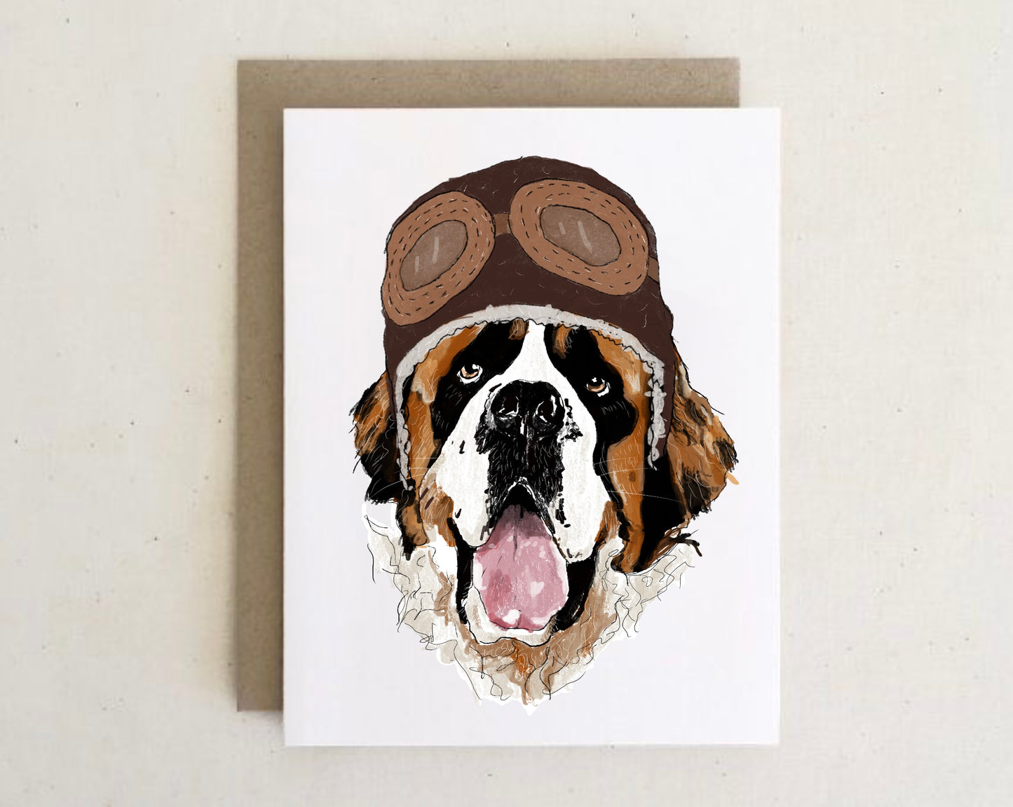 Dog sweater Cards + envelopes  | 6 Cards mix per Pack | Dog Illustration Folding Cards