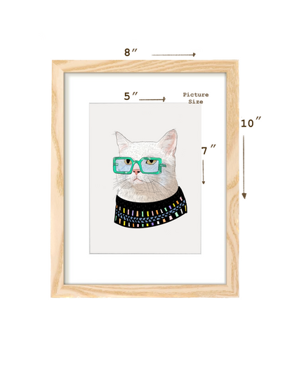 Cat Illustration wall art Print| Cat with sweater | Home decor