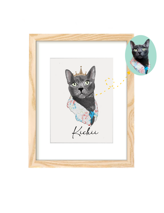 Custom Pet Portrait |Personalised Dog Illustration |Dog Cat Wall Art |Pet Memorial Ideas| Christmas Gift| Pet Art